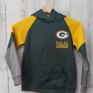 NFL Team Apparel Green and Yellow Hoodie Packers